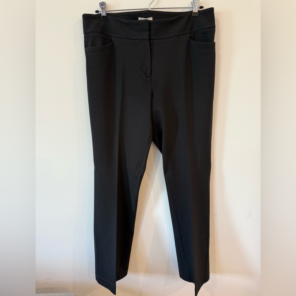 LOFT Curvy Black Dress Pants Size 10 Ankle Length Work Trousers